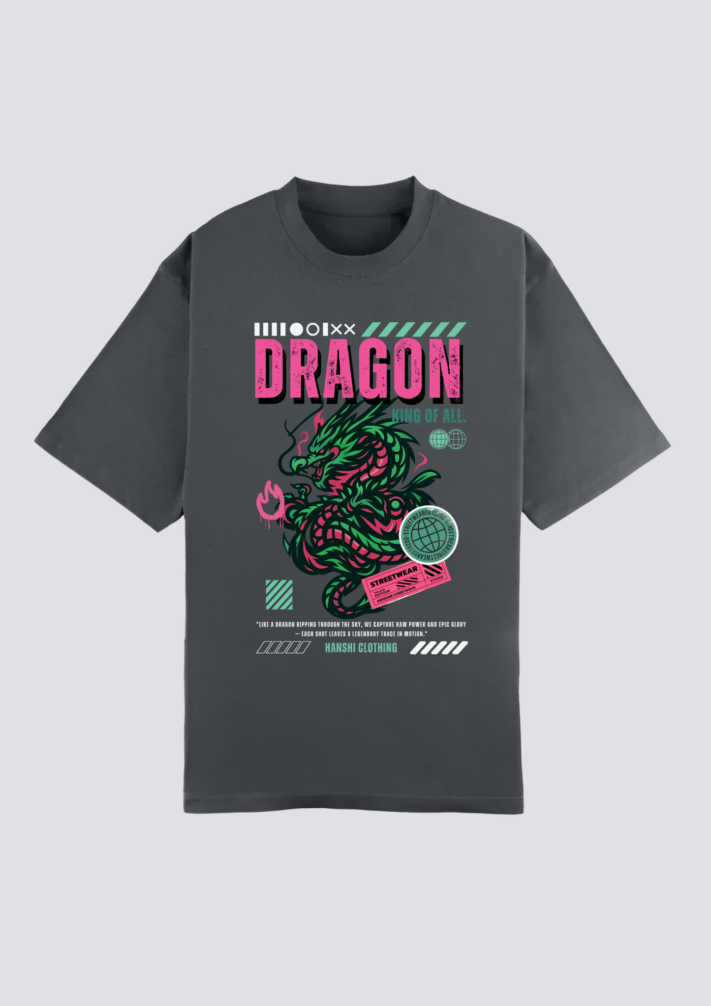 CAMISETA FRONTAL - 竜の炎 (Ryū no Honō)