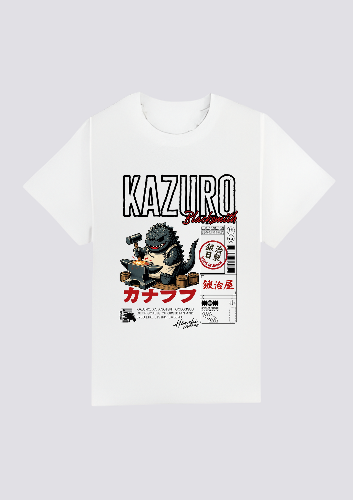 CAMISETA FRONTAL - 鍛冶怪獣 (Kaji Kaijū)