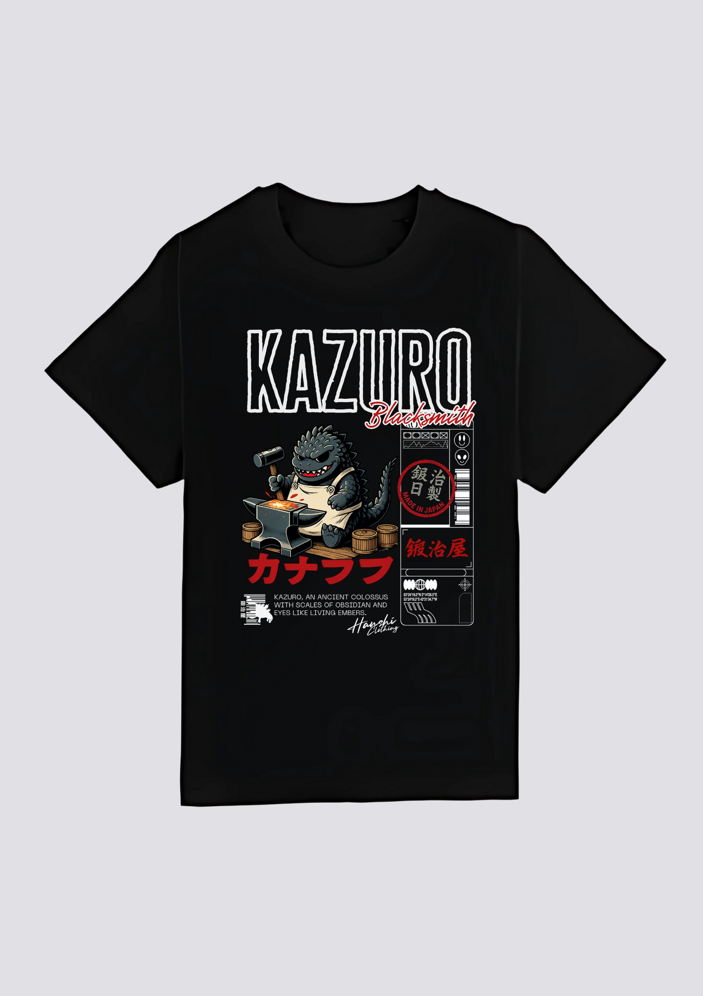 CAMISETA FRONTAL - 鍛冶怪獣 (Kaji Kaijū)