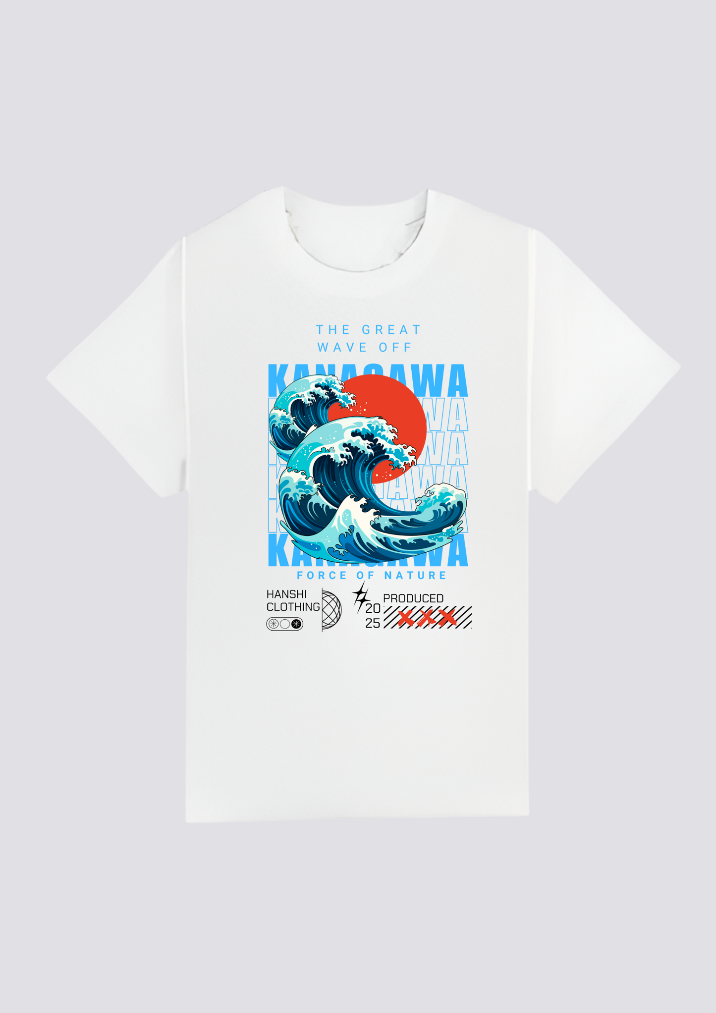 CAMISETA FRONTAL -波の力 (Nami no Chikara)