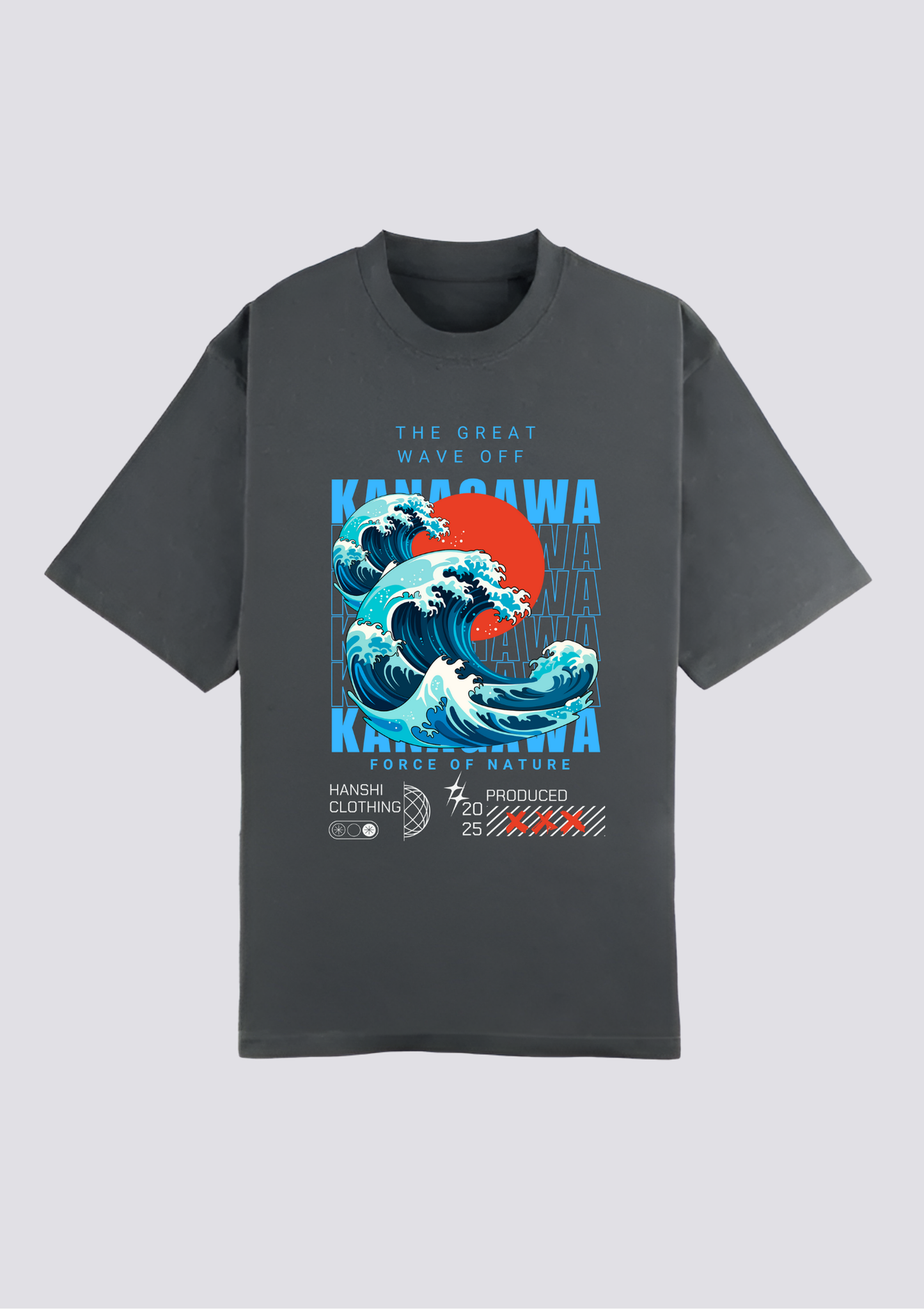 CAMISETA FRONTAL -波の力 (Nami no Chikara)