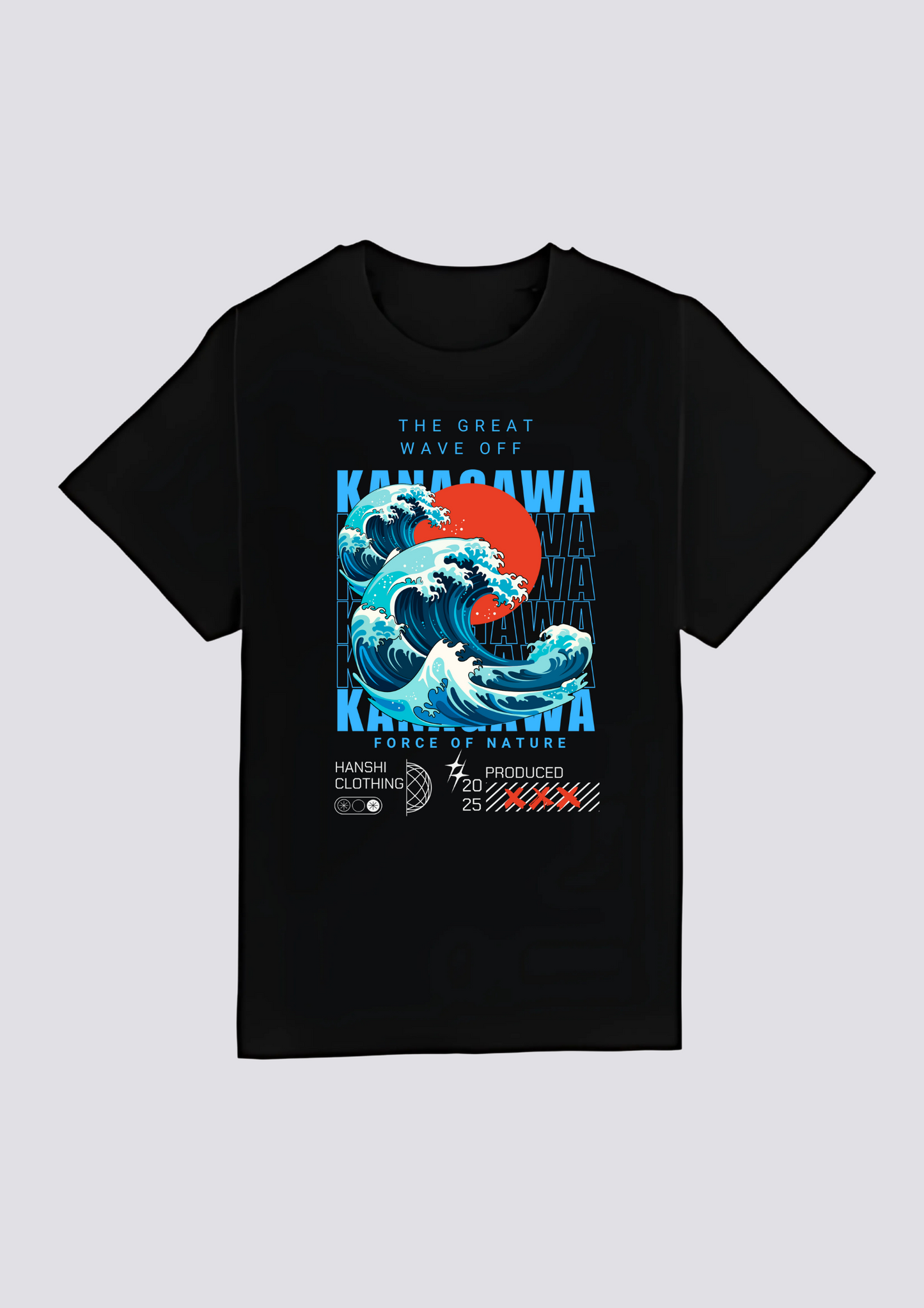 CAMISETA FRONTAL -波の力 (Nami no Chikara)
