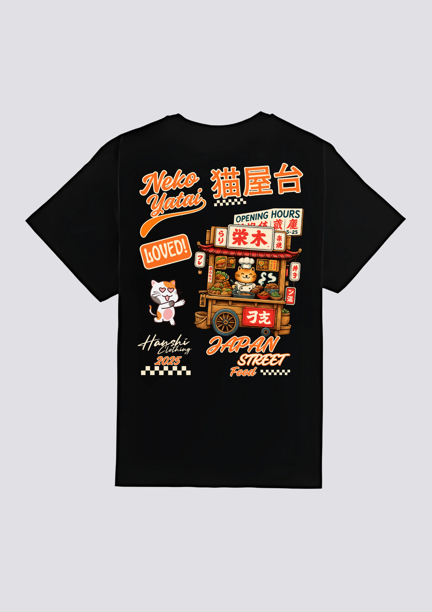 CAMISETA - 猫屋台 (Neko Yatai)