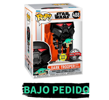 FUNKO POP! Star Wars - Dark Trooper With Grogu (EXCLUSIVE) 488