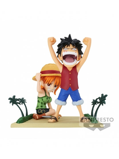 Figuras ONE PIECE WORLD COLLECTABLE FIGURE -MONKEY.D.LUFFY Y NAMI- 7 Cm De Banpresto