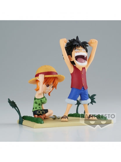 Figuras ONE PIECE WORLD COLLECTABLE FIGURE -MONKEY.D.LUFFY Y NAMI- 7 Cm De Banpresto