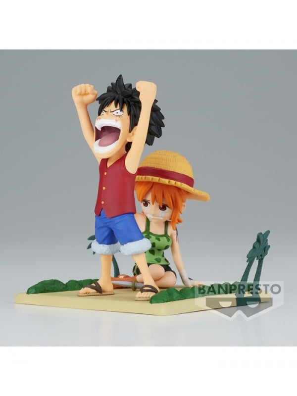 Figuras ONE PIECE WORLD COLLECTABLE FIGURE -MONKEY.D.LUFFY Y NAMI- 7 Cm De Banpresto