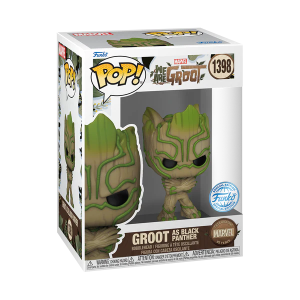 FUNKO POP! We Are Groot - Groot as Black Panther 1398