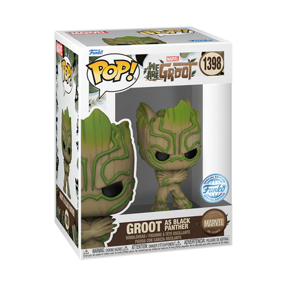 FUNKO POP! We Are Groot - Groot as Black Panther 1398