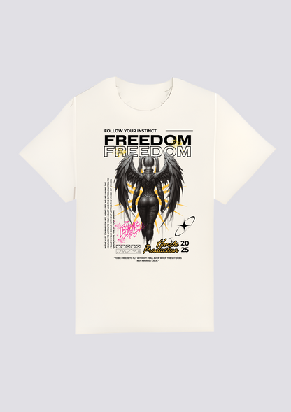 CAMISETA FRONTAL - 自由の翼 (Jiyū no Tsubasa)