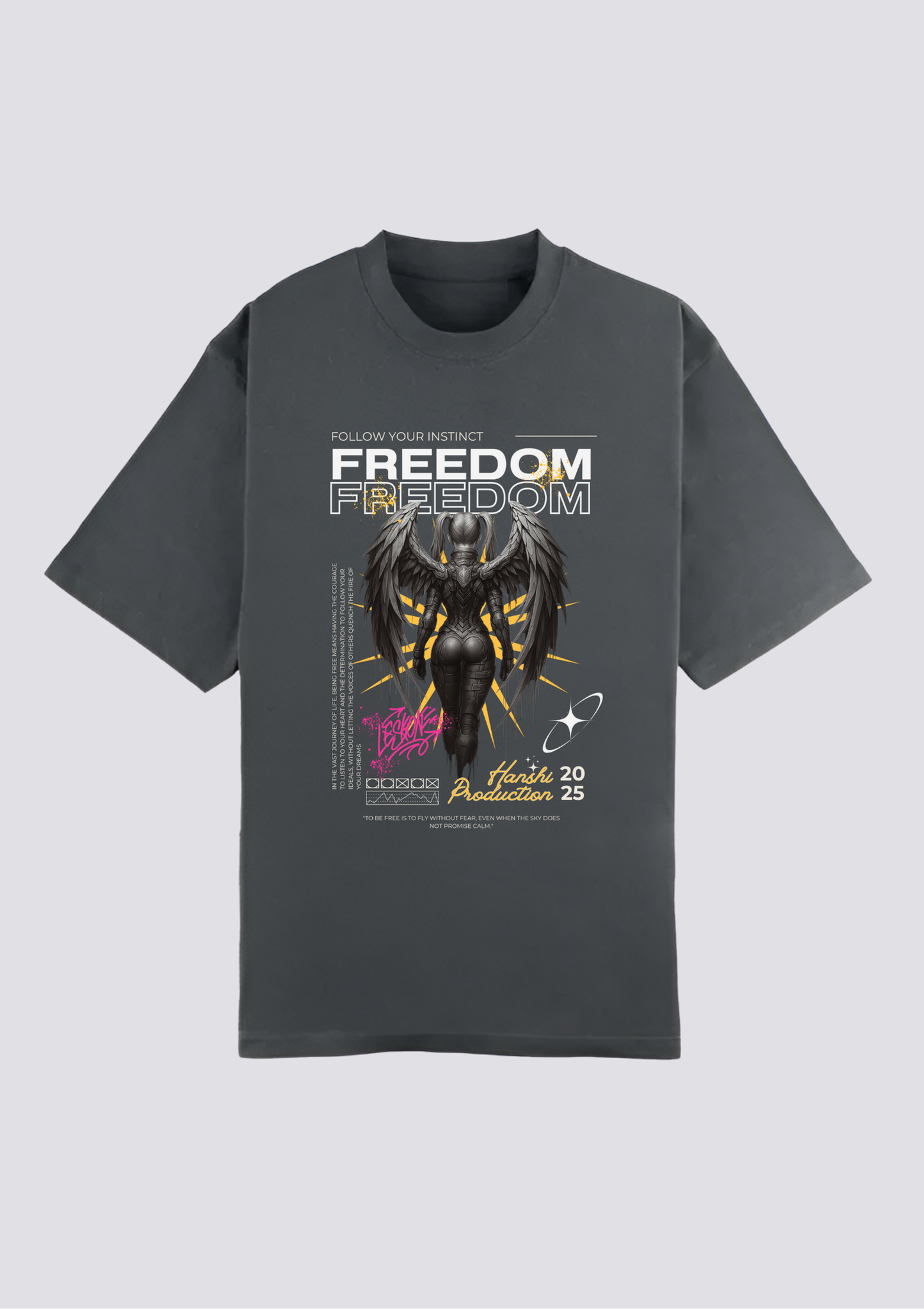 CAMISETA FRONTAL - 自由の翼 (Jiyū no Tsubasa)