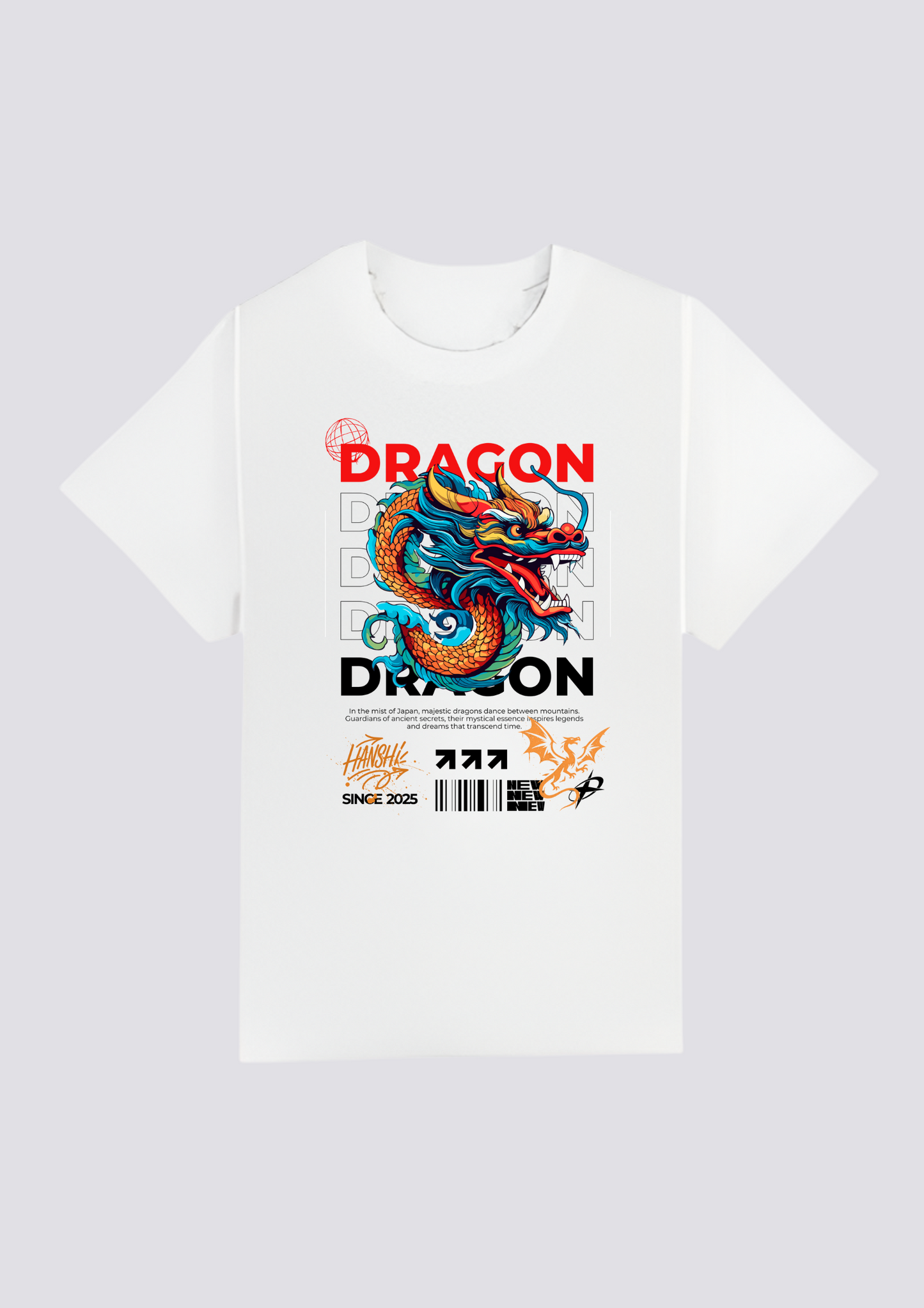 CAMISETA FRONTAL -  霧の龍 (Kiri no Ryū)