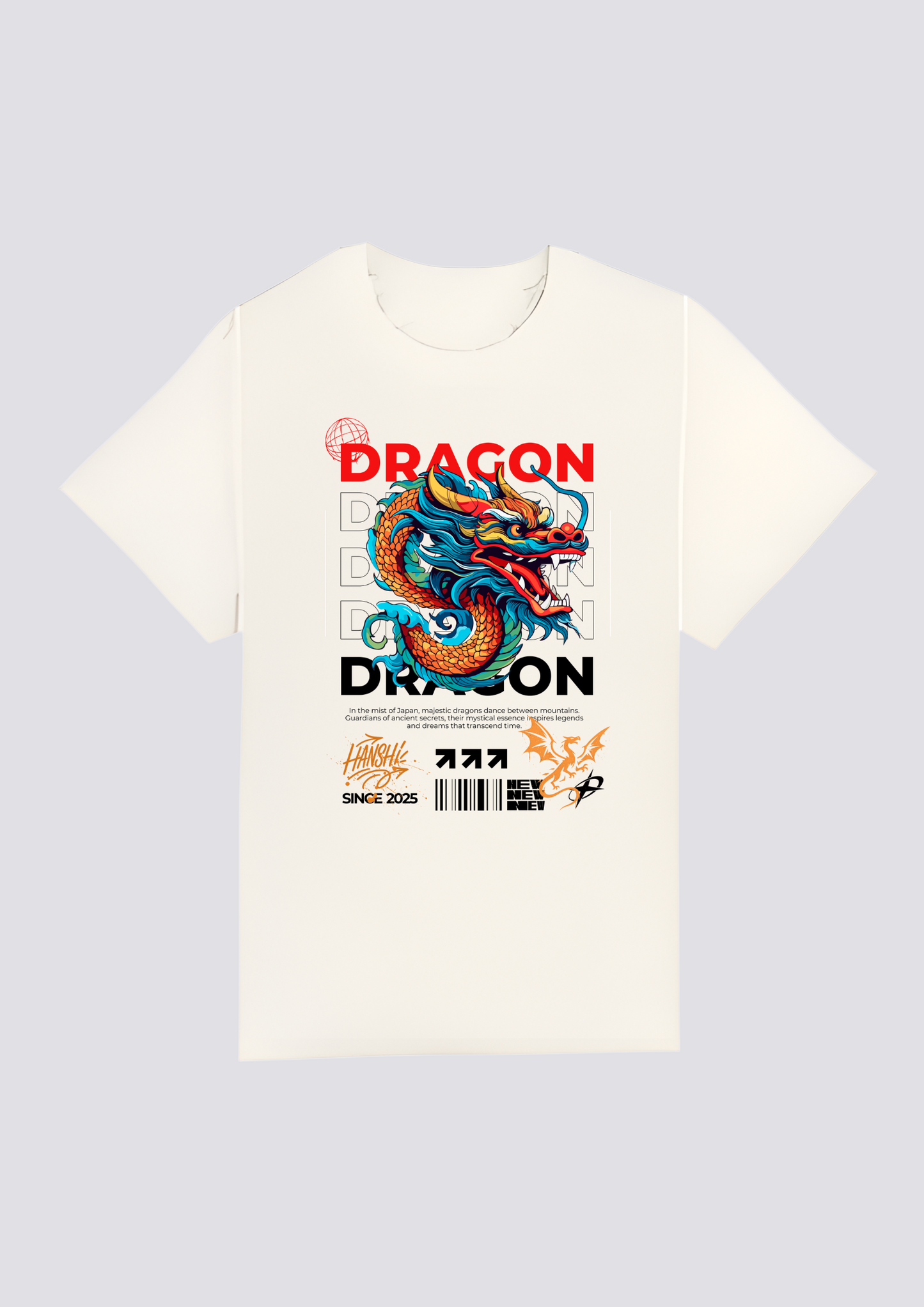 CAMISETA FRONTAL -  霧の龍 (Kiri no Ryū)