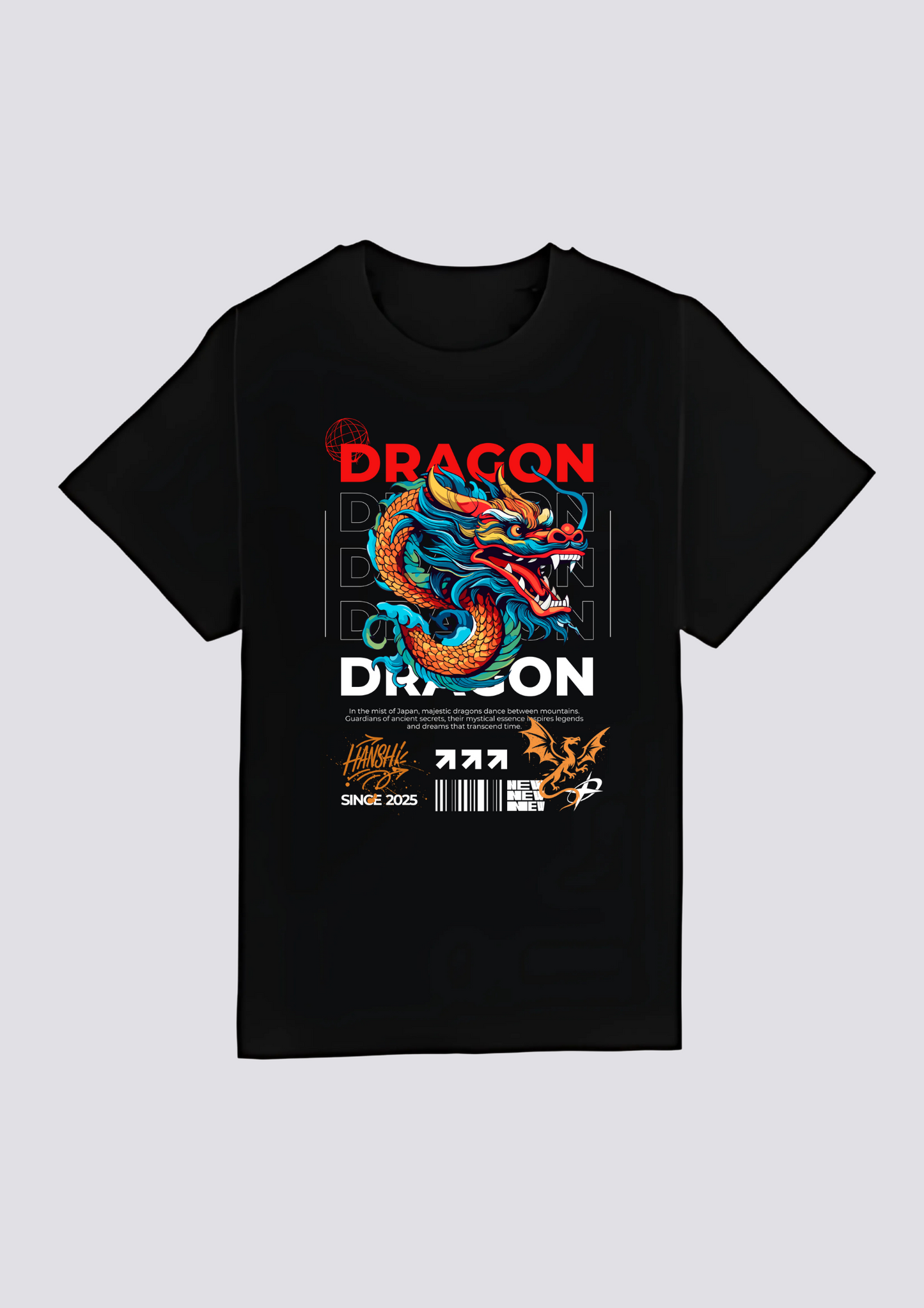 CAMISETA FRONTAL -  霧の龍 (Kiri no Ryū)
