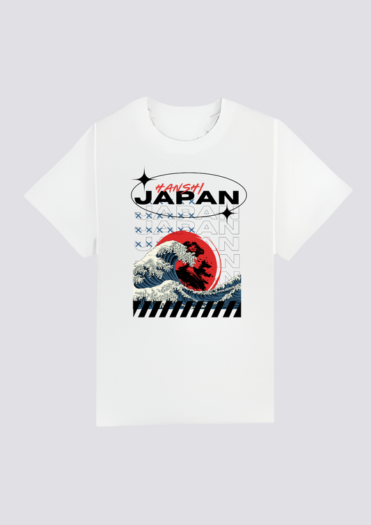 CAMISETA FRONTAL - 赤い波 (Akai Nami