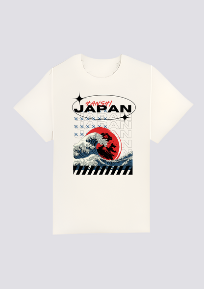 CAMISETA FRONTAL - 赤い波 (Akai Nami