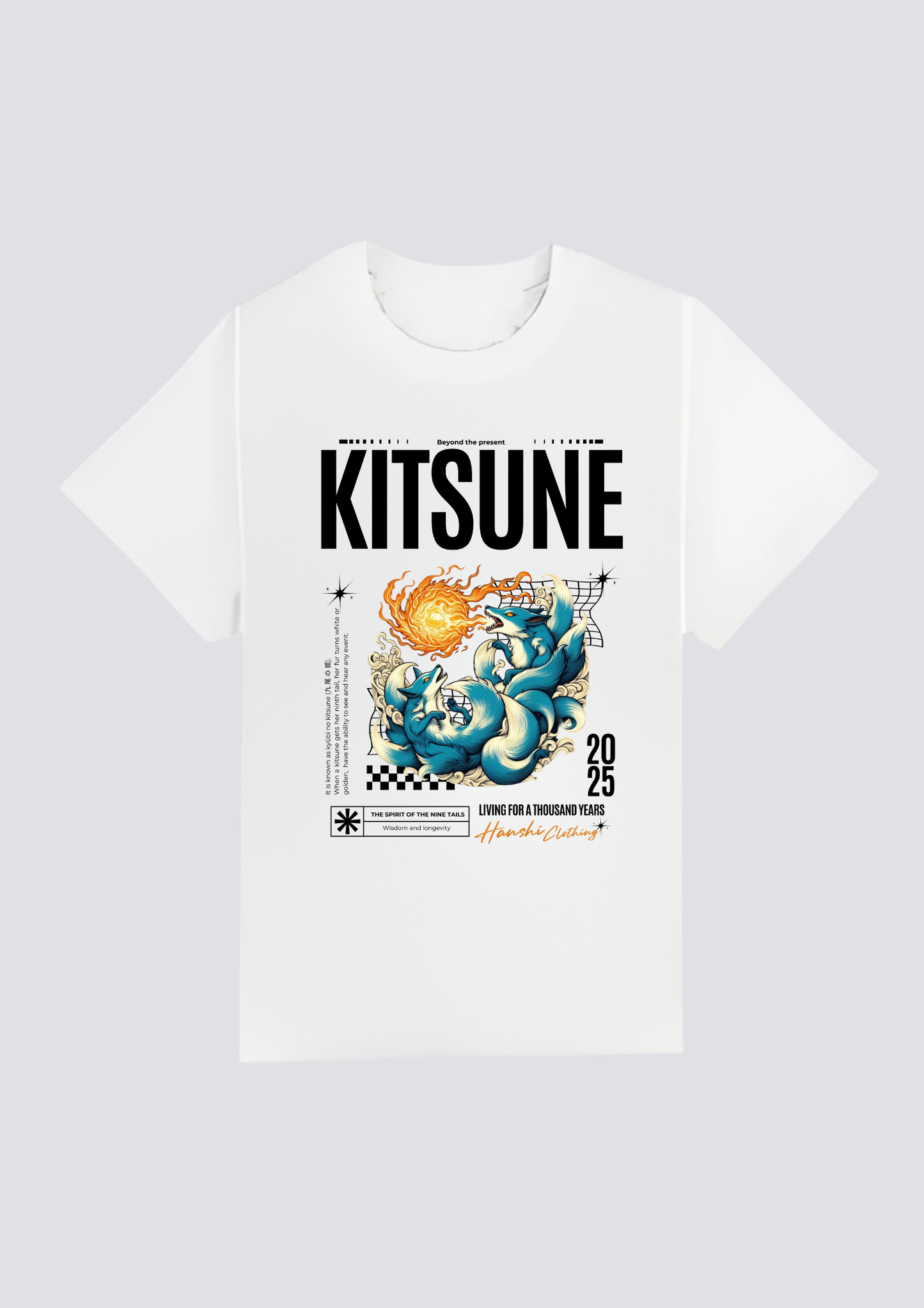 CAMISETA FRONTAL - 九尾の霊 (Kyūbi no Rei)
