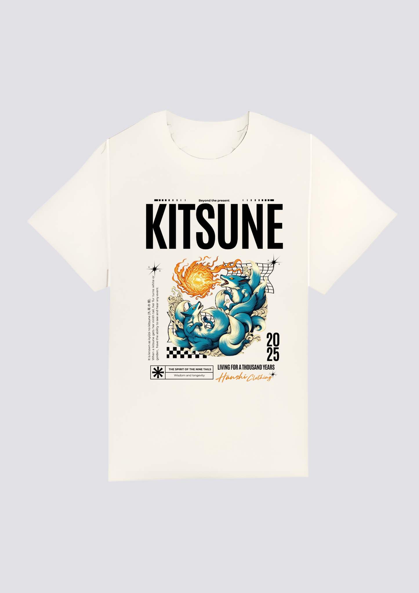 CAMISETA FRONTAL - 九尾の霊 (Kyūbi no Rei)