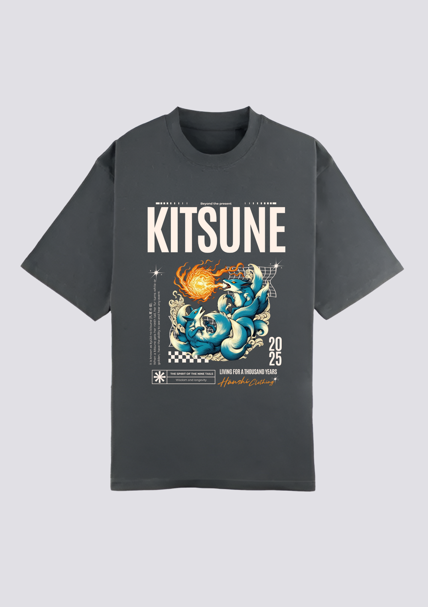 CAMISETA FRONTAL - 九尾の霊 (Kyūbi no Rei)