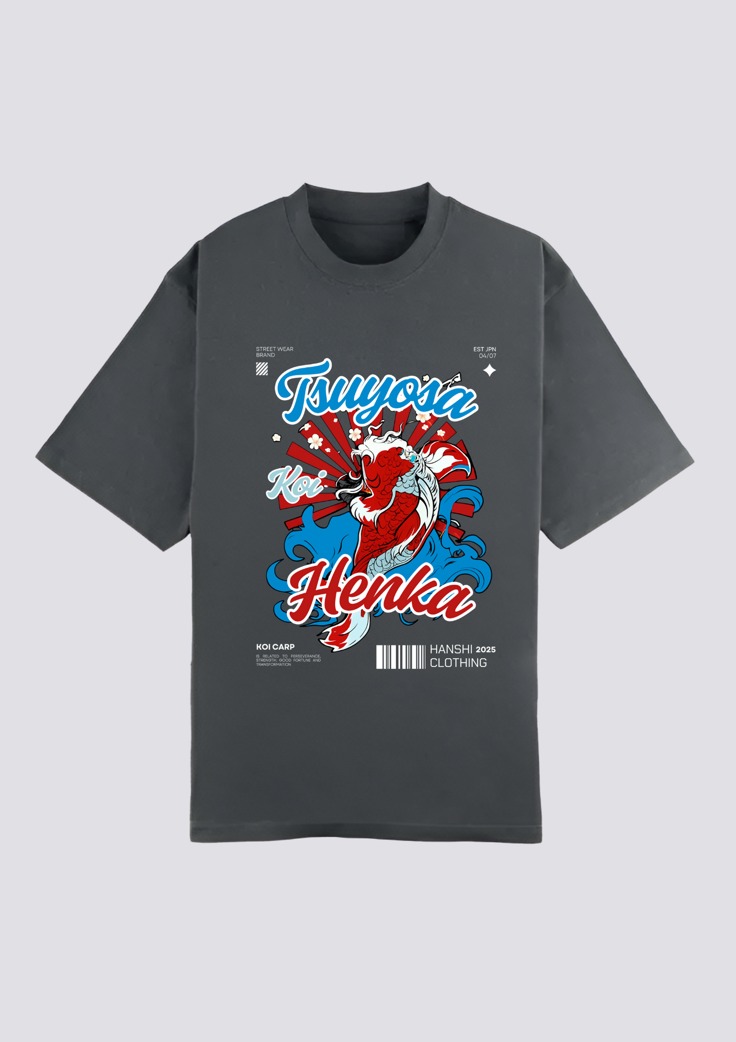 CAMISETA FRONTAL - 幸運の鯉 (Kōun no Koi)