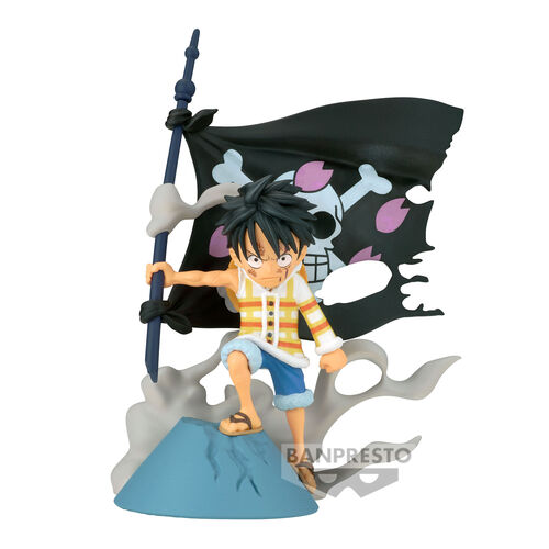 Figura One Piece World Collectable Log Stories MONKEY D LUFFY 8 cm